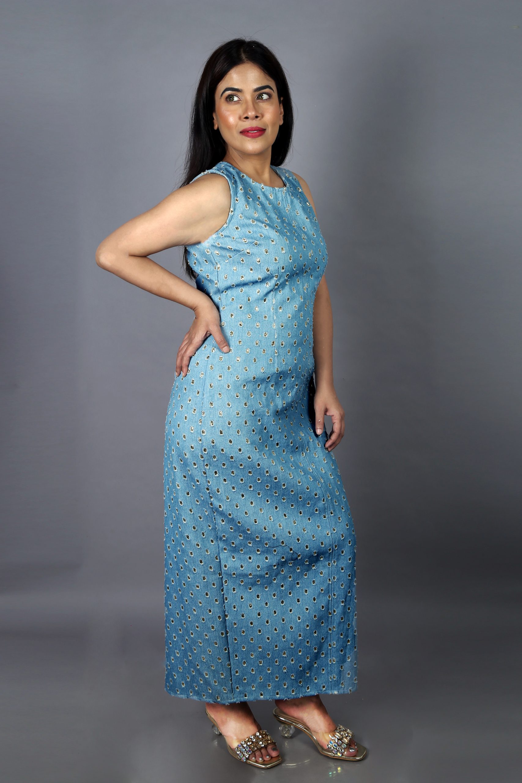 Imported Denim Dress - Image 3